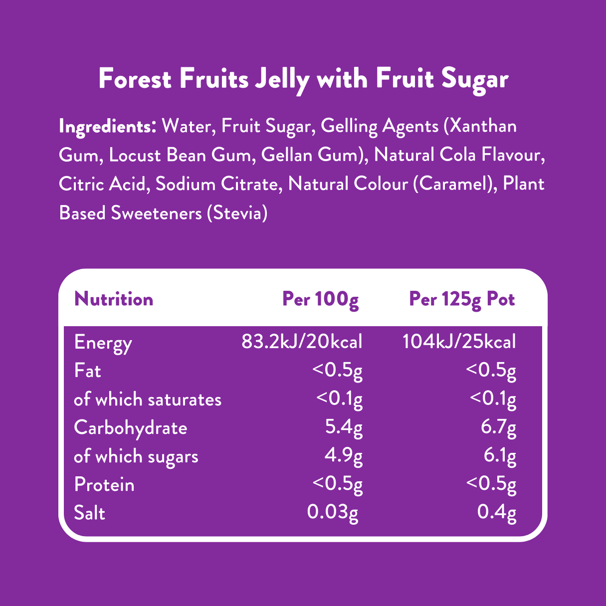 Jelly Pots - Forest Fruits (12 x 125g)