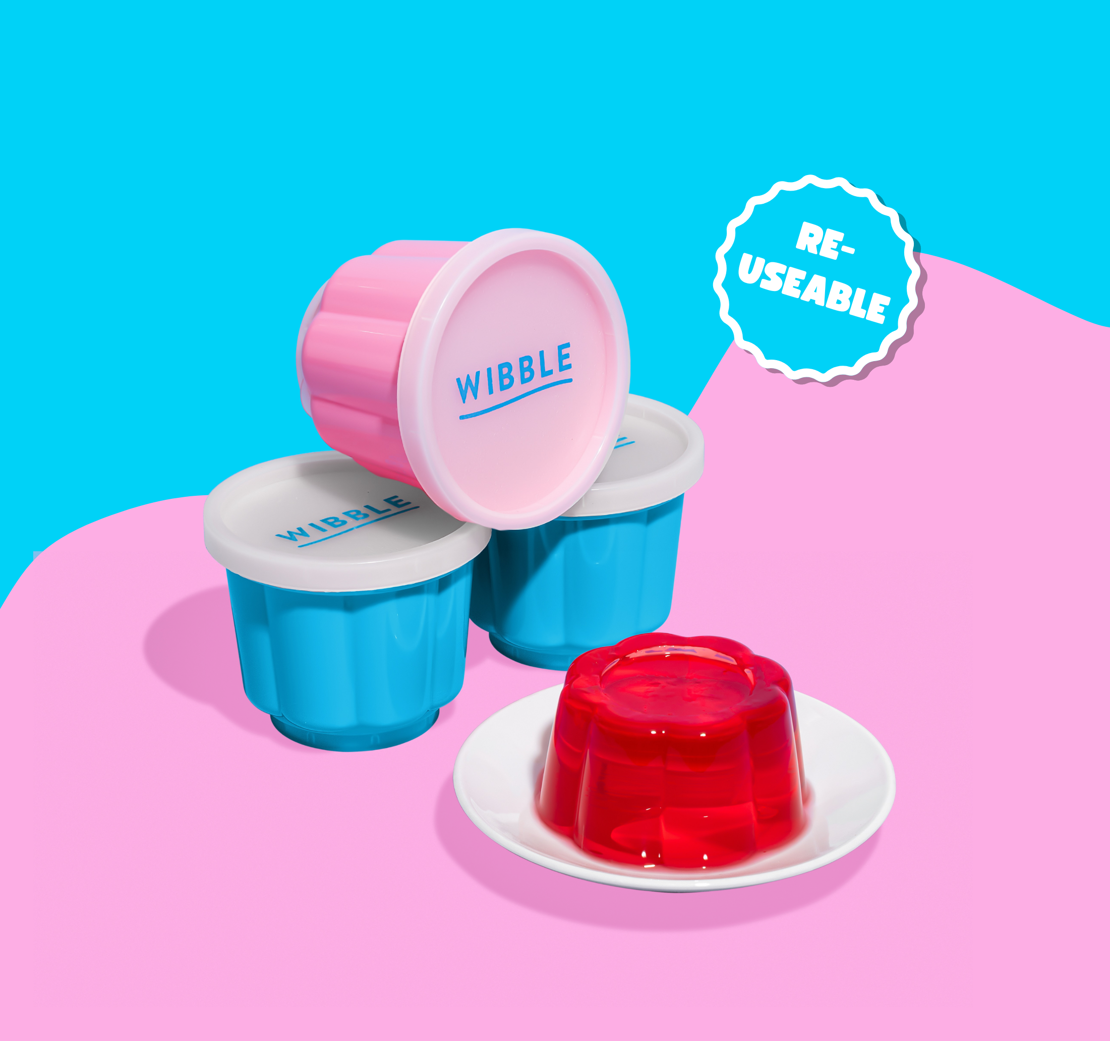 Wibble Mini Jelly Moulds x 6 (150ml each)